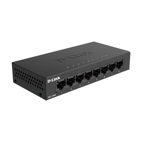 D-Link | Switch | DGS-108GL/E | Unmanaged | Desktop | 10/100 Mbps (RJ-45) ports quantity | 1 Gbps (RJ-45) ports quantity 8 | SFP - 2